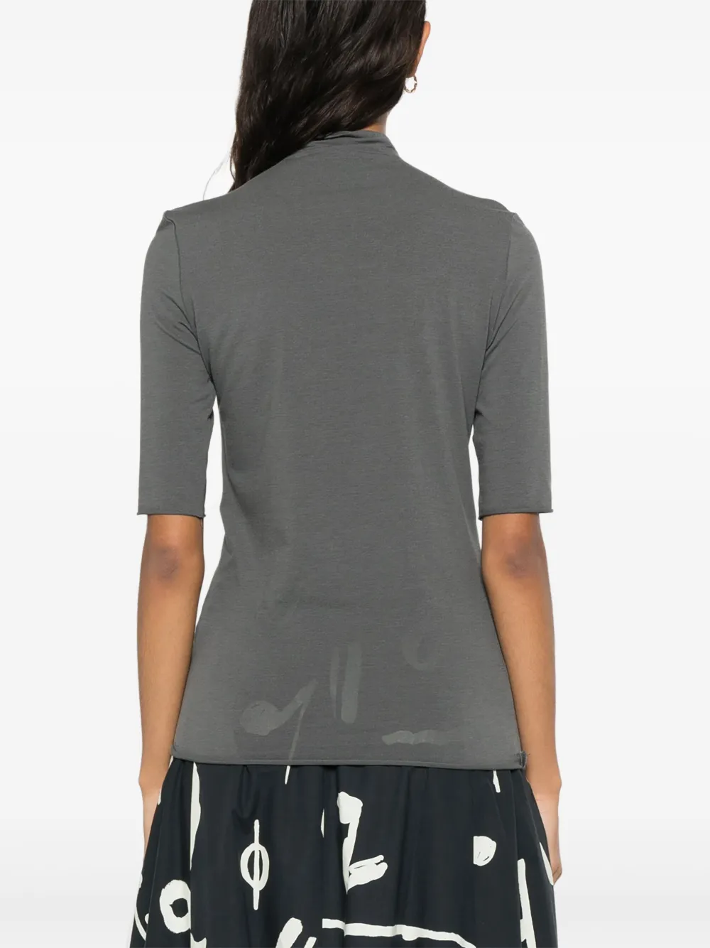 Alysi Crêpe T-shirt Grijs
