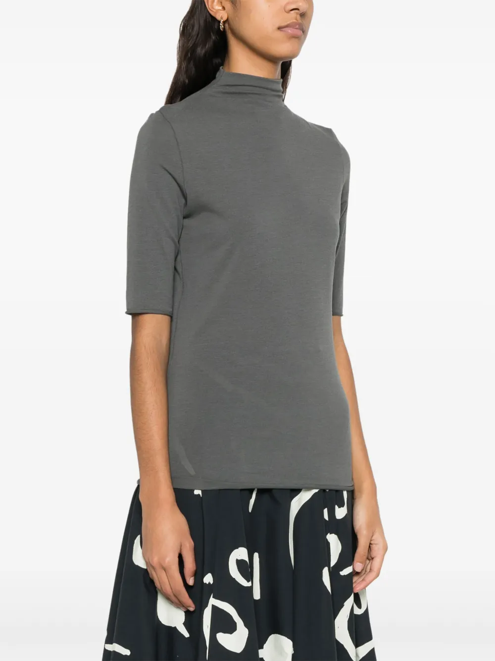 Alysi Crêpe T-shirt Grijs