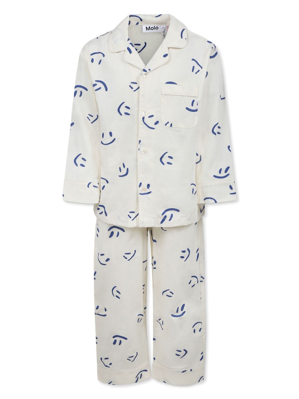 Molo smile-print pajamas - White