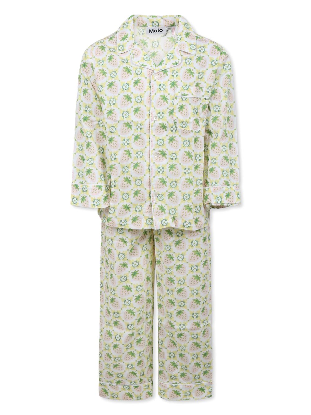 Molo Strawberry-print pajamas - White