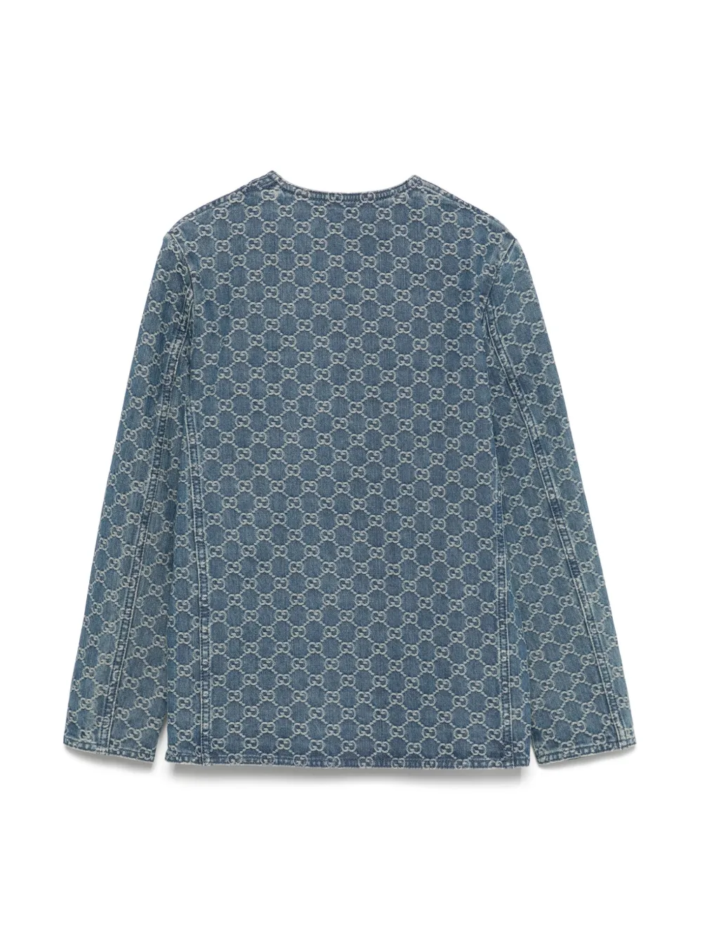 Gucci Kids Spijkerjack met jacquard - Blauw