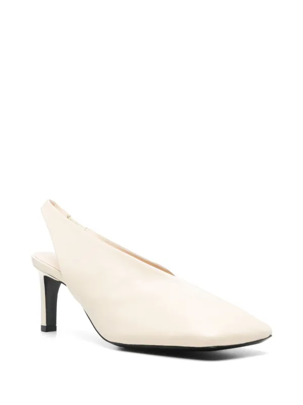 24SS new/Jil Sander 装飾レザーパンプス Pumps Beige Beige Chain-Embellished Leather Pumps – Paradise Found NYC