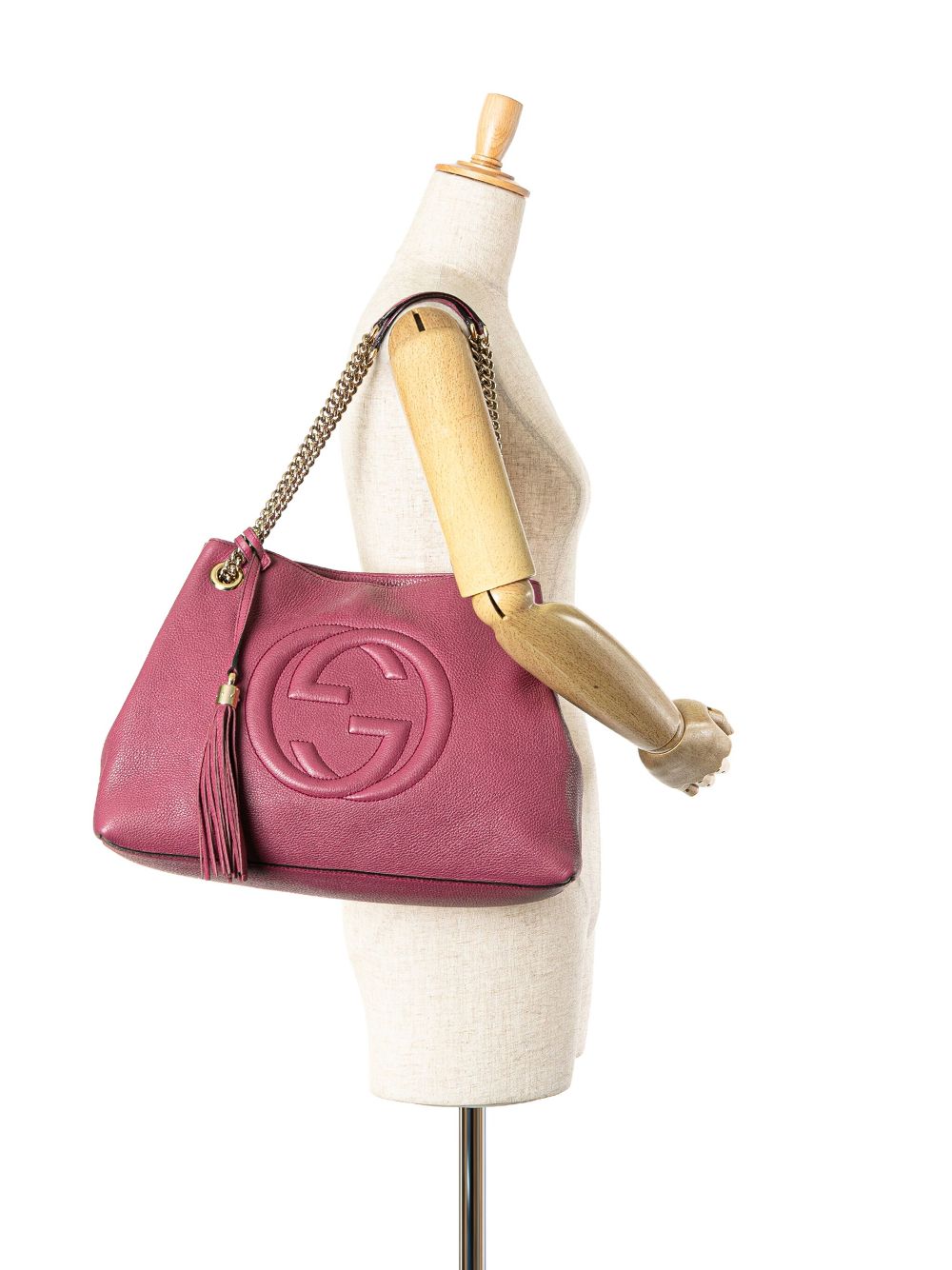 Gucci Pre-Owned 2000-2015 medium leren Soho shopper met ketting - Roze