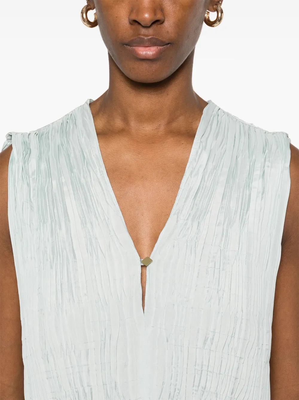 Forte Forte Women V-necked Tank Top In 蓝色