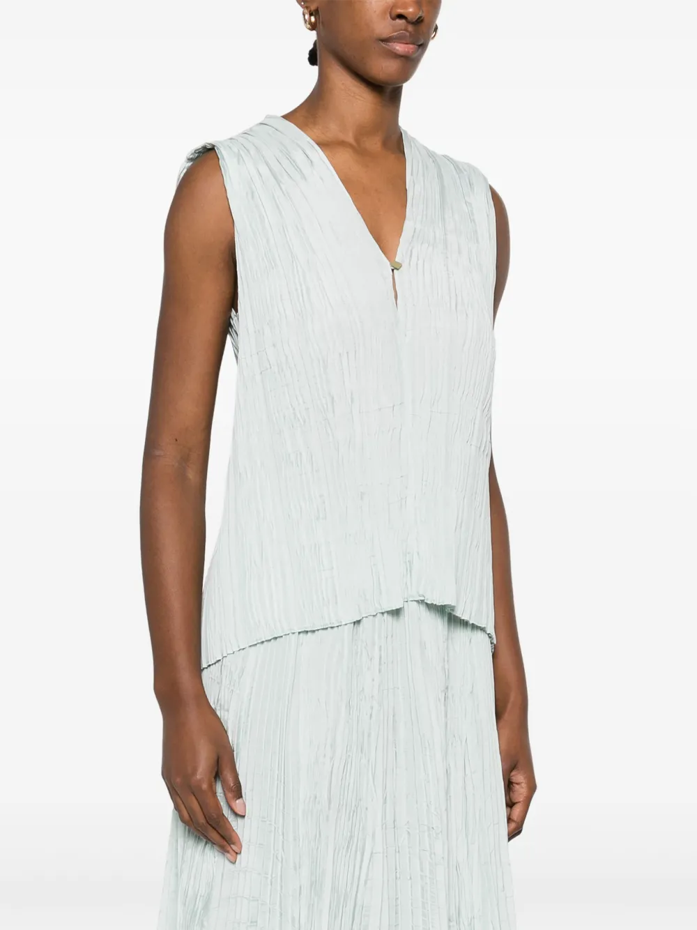 Forte Forte Women V-necked Tank Top In 蓝色