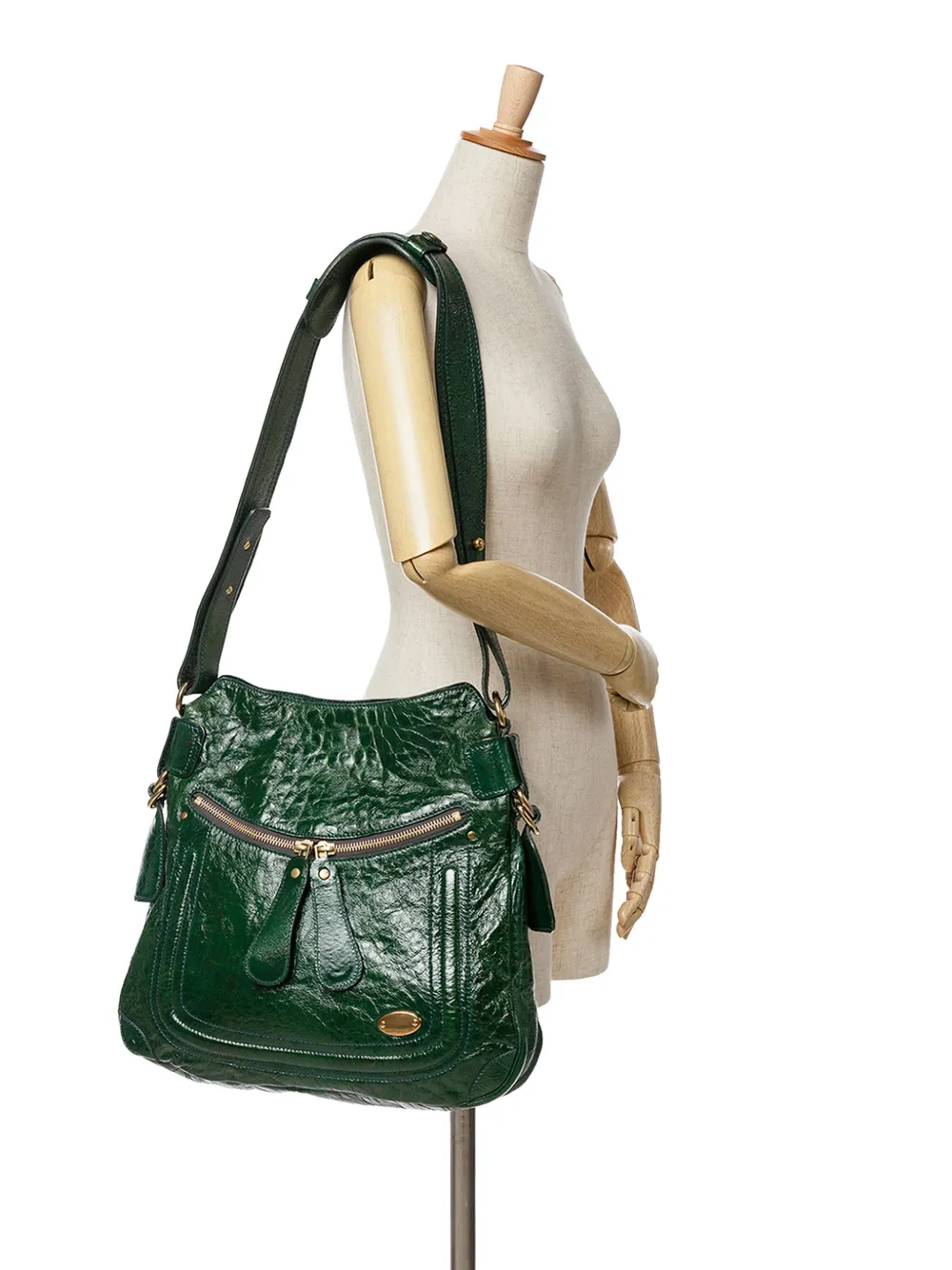 Chloé Pre-Owned 2008 grote Patent Bay crossbodytas - Groen