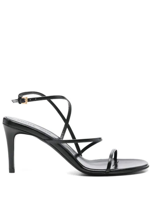 Khaite 75mm Loop Sandals in Black