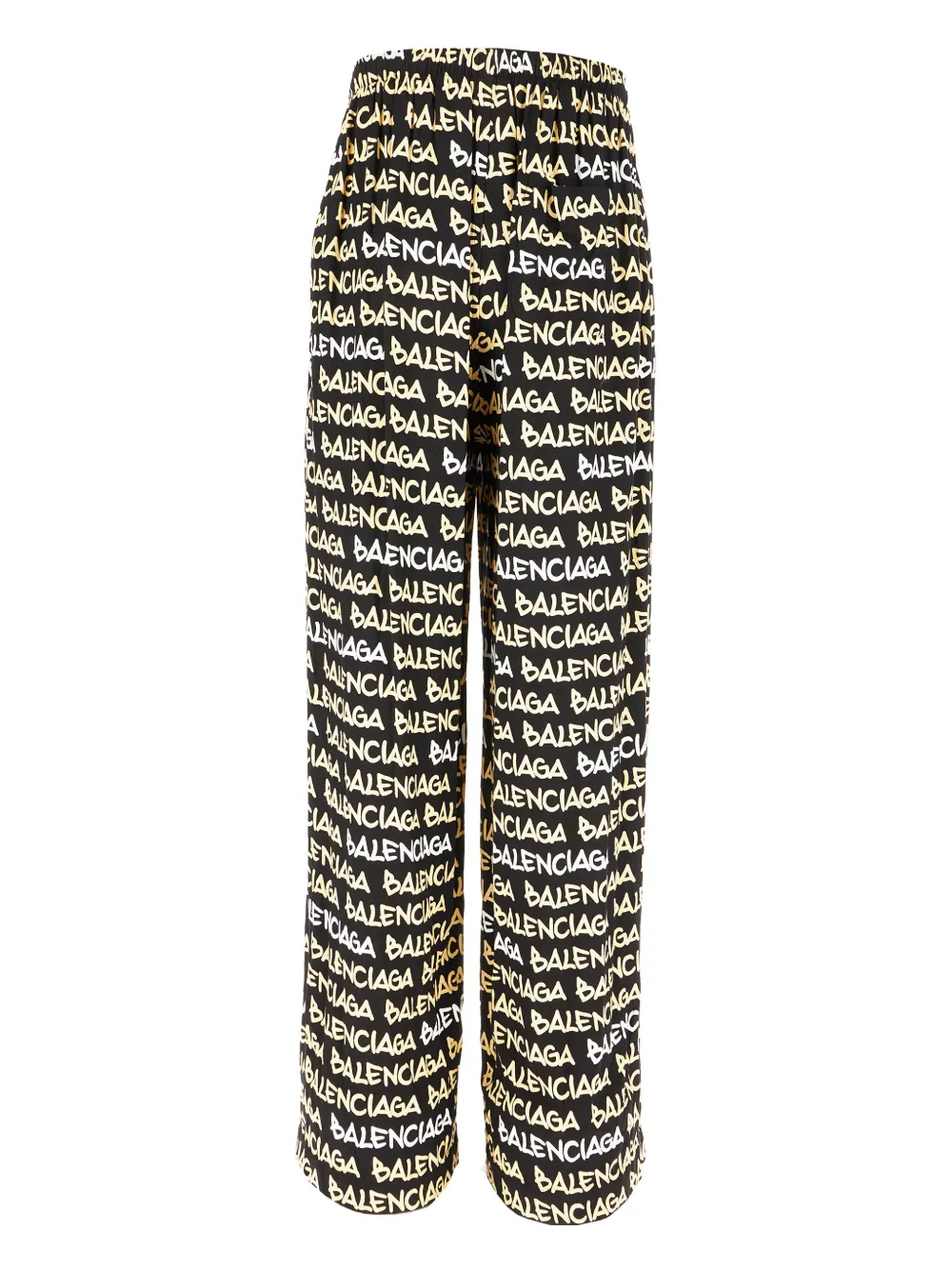 Balenciaga Broek met logoprint - Zwart