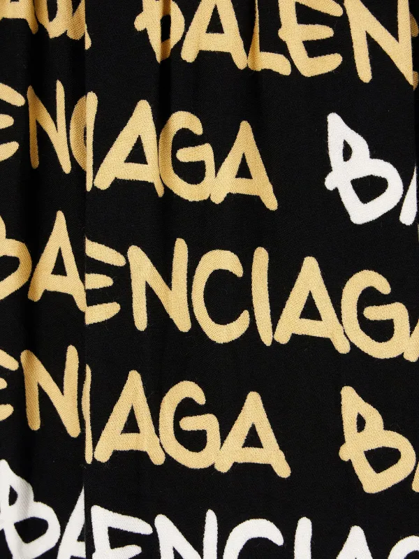 ●送料込●BALENCIAGA●ロゴプリントパンツ Balenciaga ロゴプリント パンツ | ブラック | FARFETCH JP