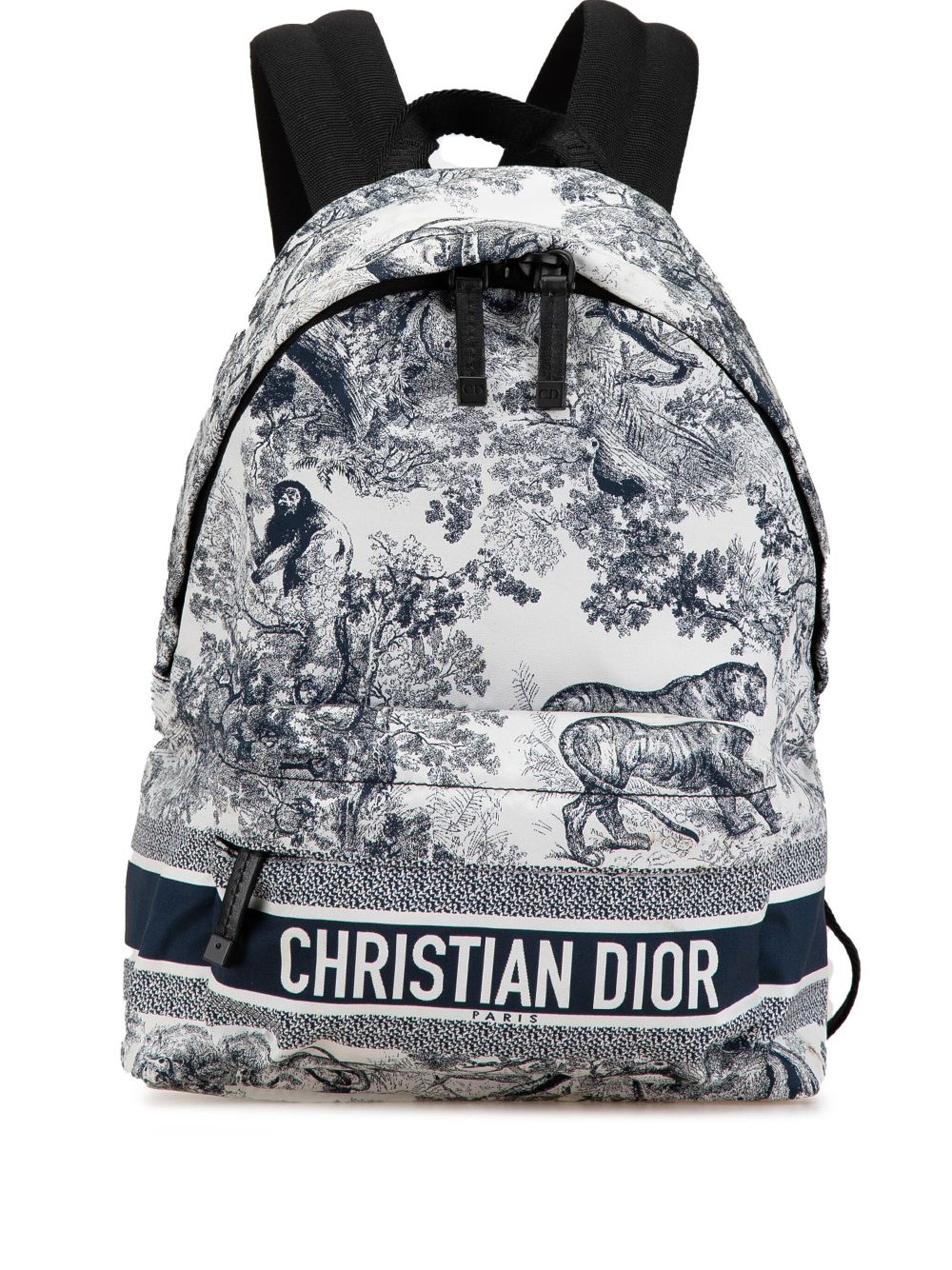 Christian Dior Pre-Owned 2021 Small Nylon Technical Fabric Toile De Jouy Diortravel backpack - Blue