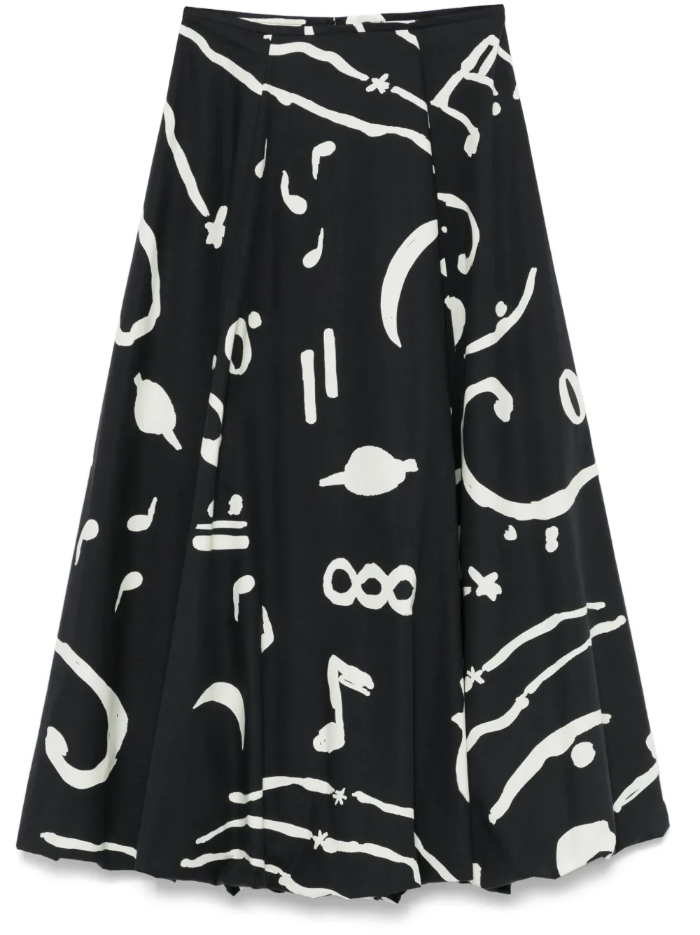 abstract-print maxi skirt