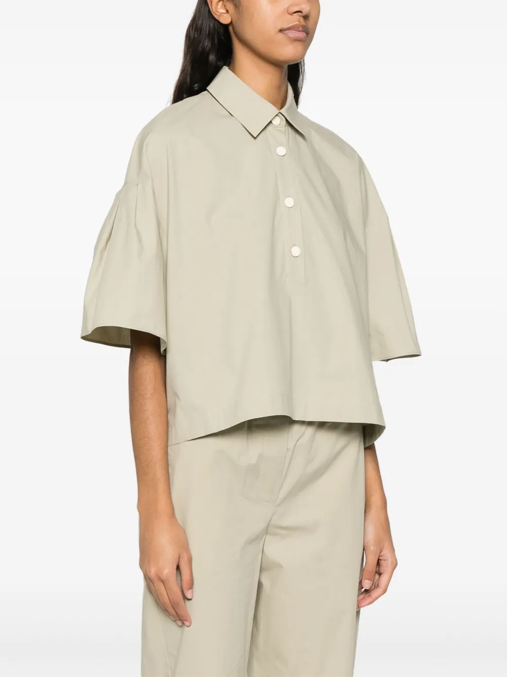 Alysi Popeline blouse Groen