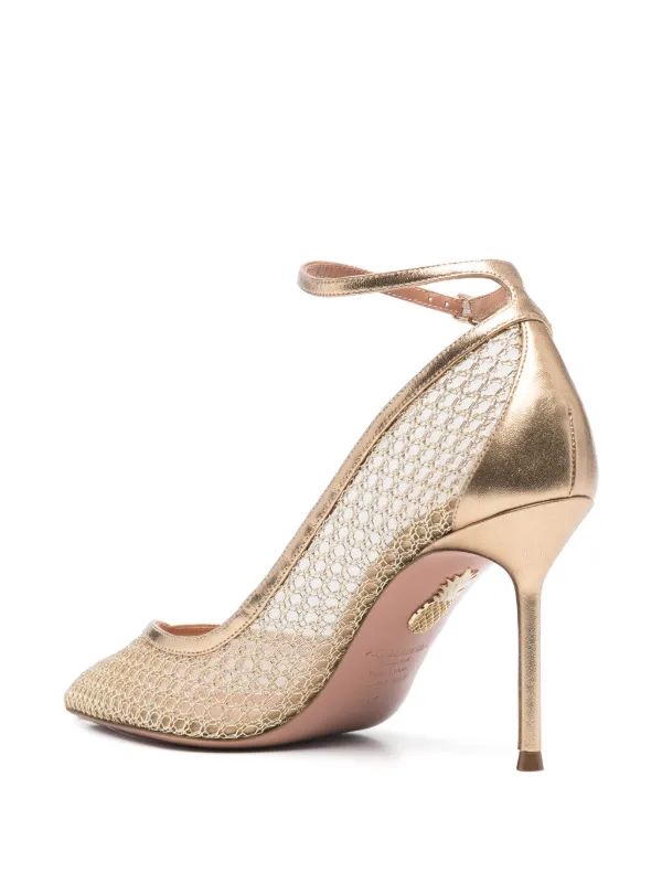 Aquazzura 90mm Asha Pumps Yellow FARFETCH PT