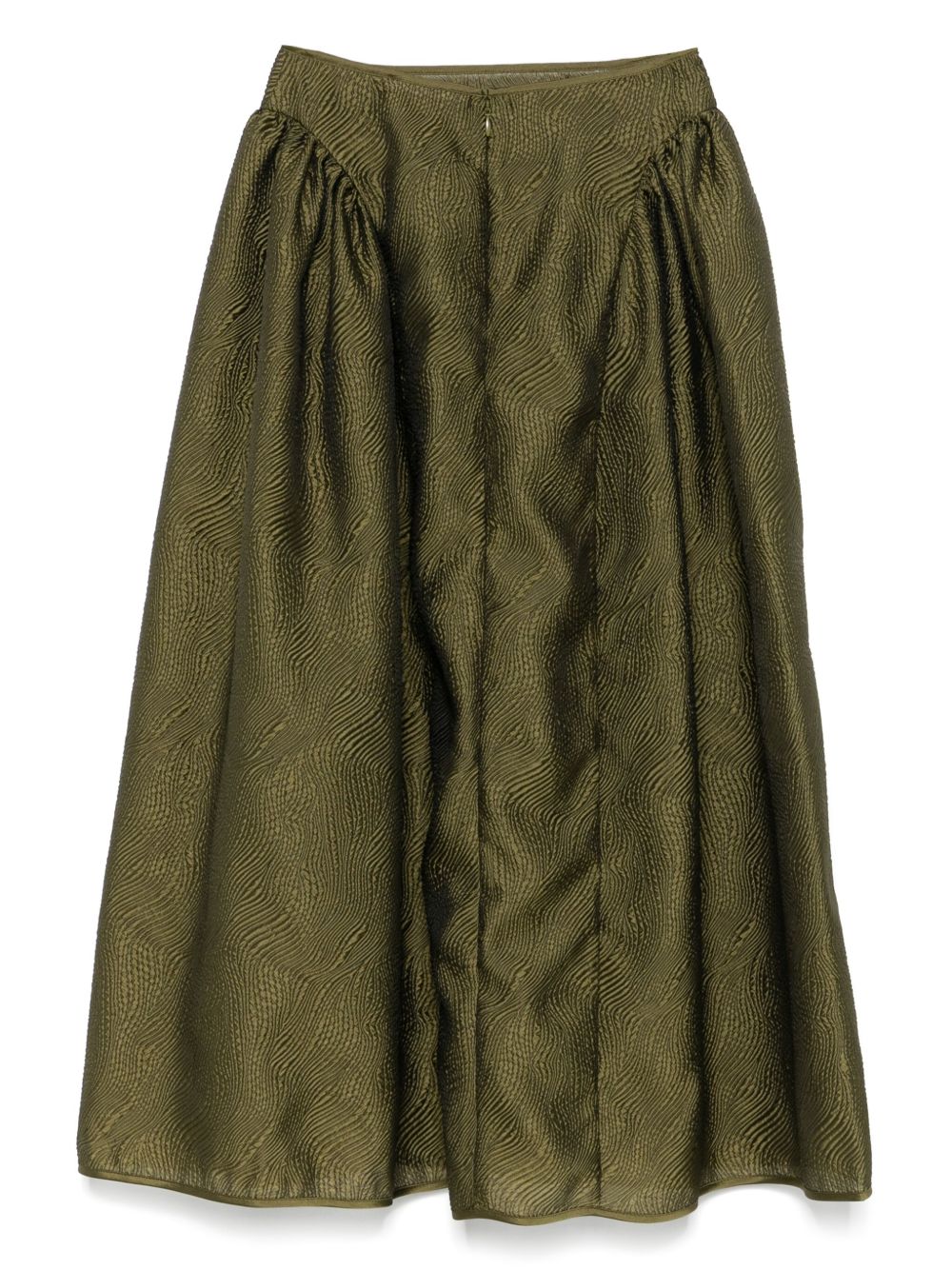 Cecilie Bahnsen Midi-rok met textuur - Groen