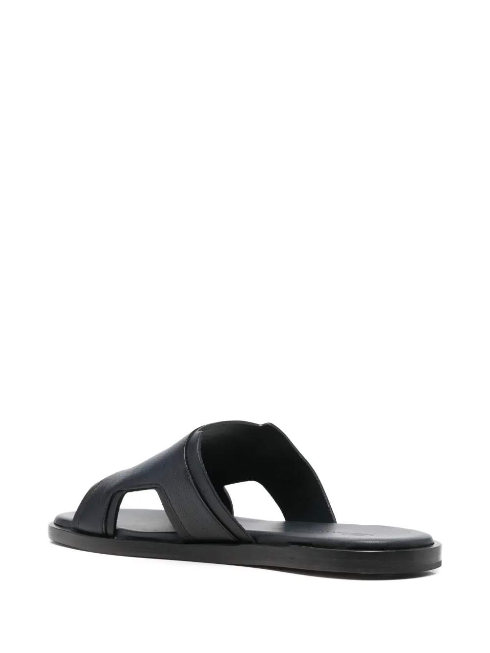 Santoni double-buckle leather sandals Blue