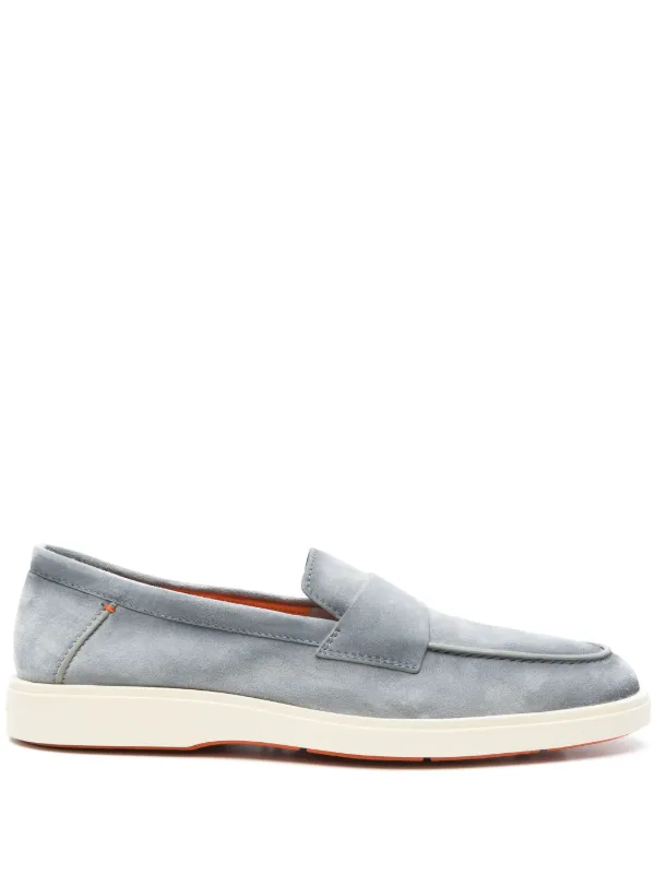 美品サントーニ　ローファー　スリッポン　スエード　ブルー Santoni スエード ローファー | ブルー | FARFETCH JP
