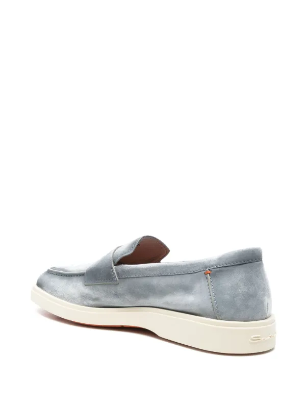 Santoni スエード ローファー | ブルー | FARFETCH JP