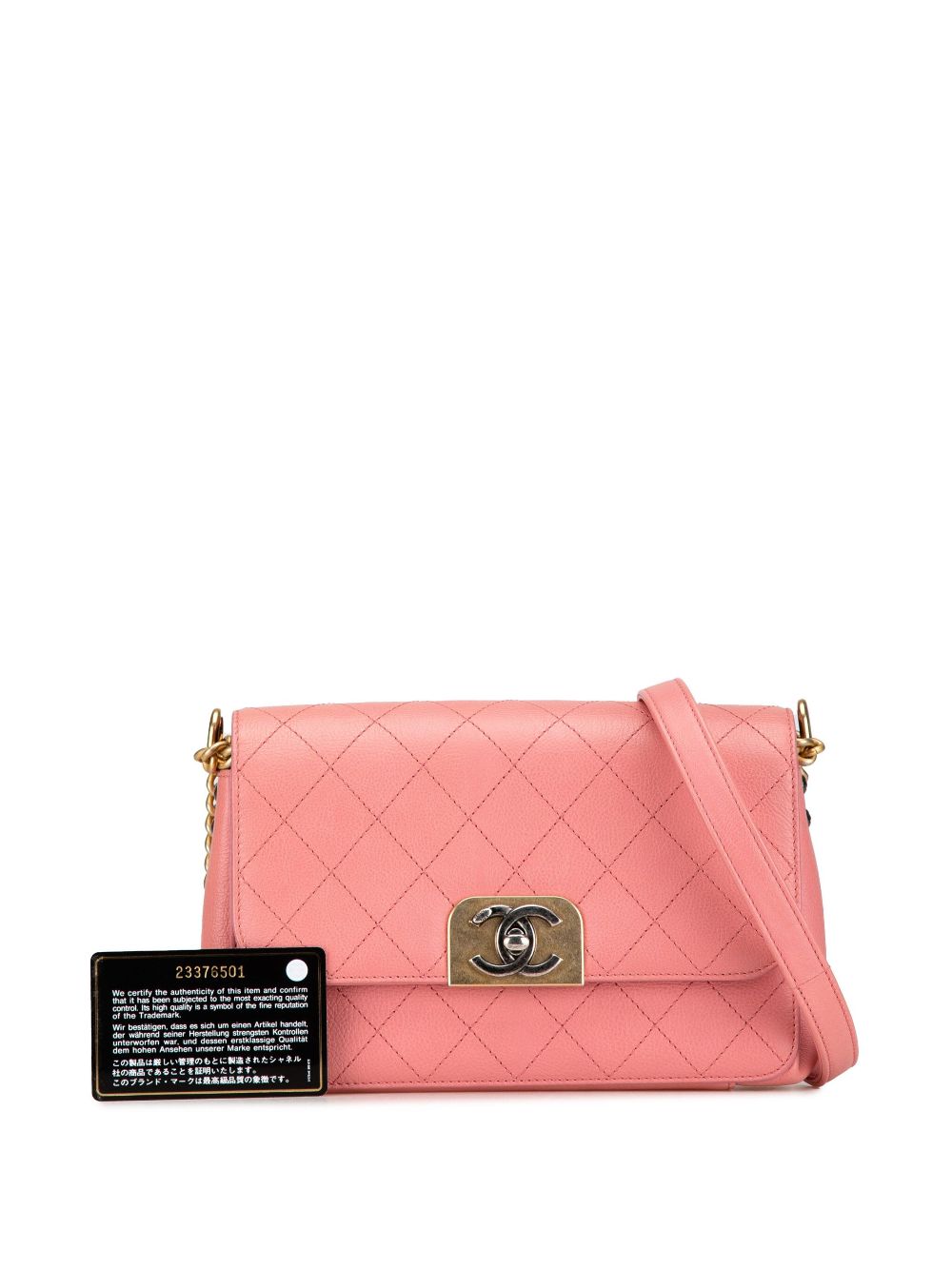 CHANEL Pre-Owned 2016-2017 gewatteerde kalfsleren crossbodytas met omslag - Roze