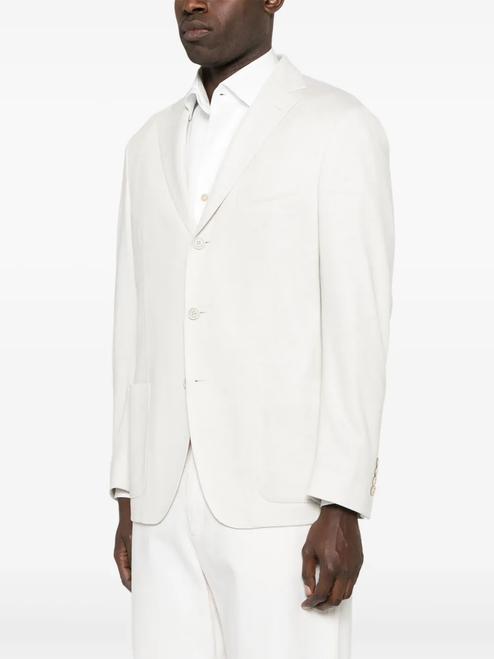 Eleventy Blazer met enkele rij knopen Beige