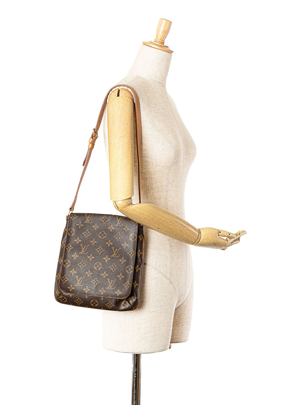 Louis Vuitton Pre-Owned 2001 Monogram Musette Tango schoudertas met kort hengsel - Bruin