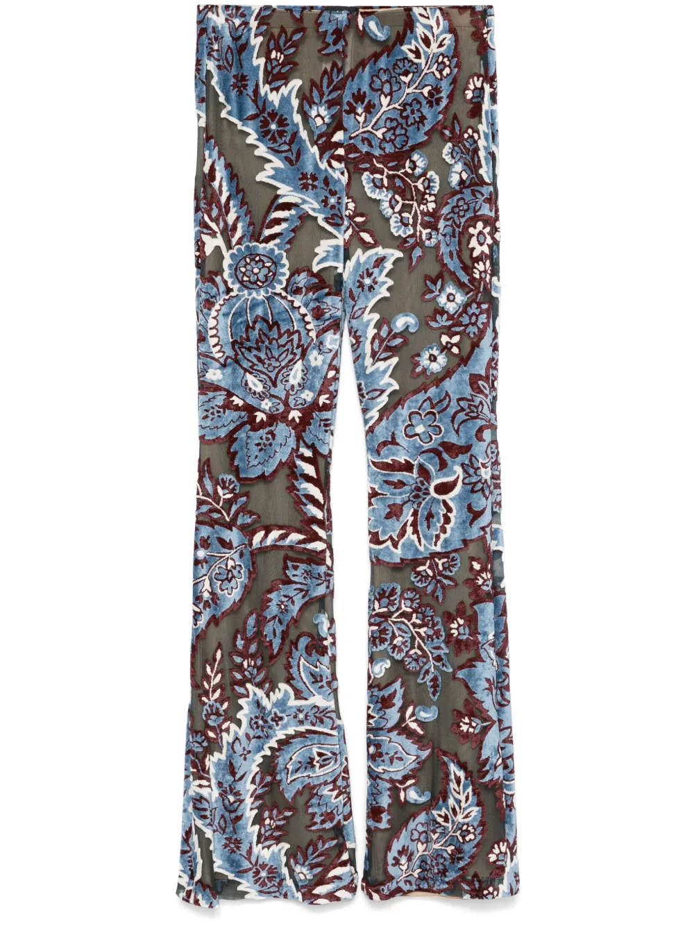 jacquard velvet trousers