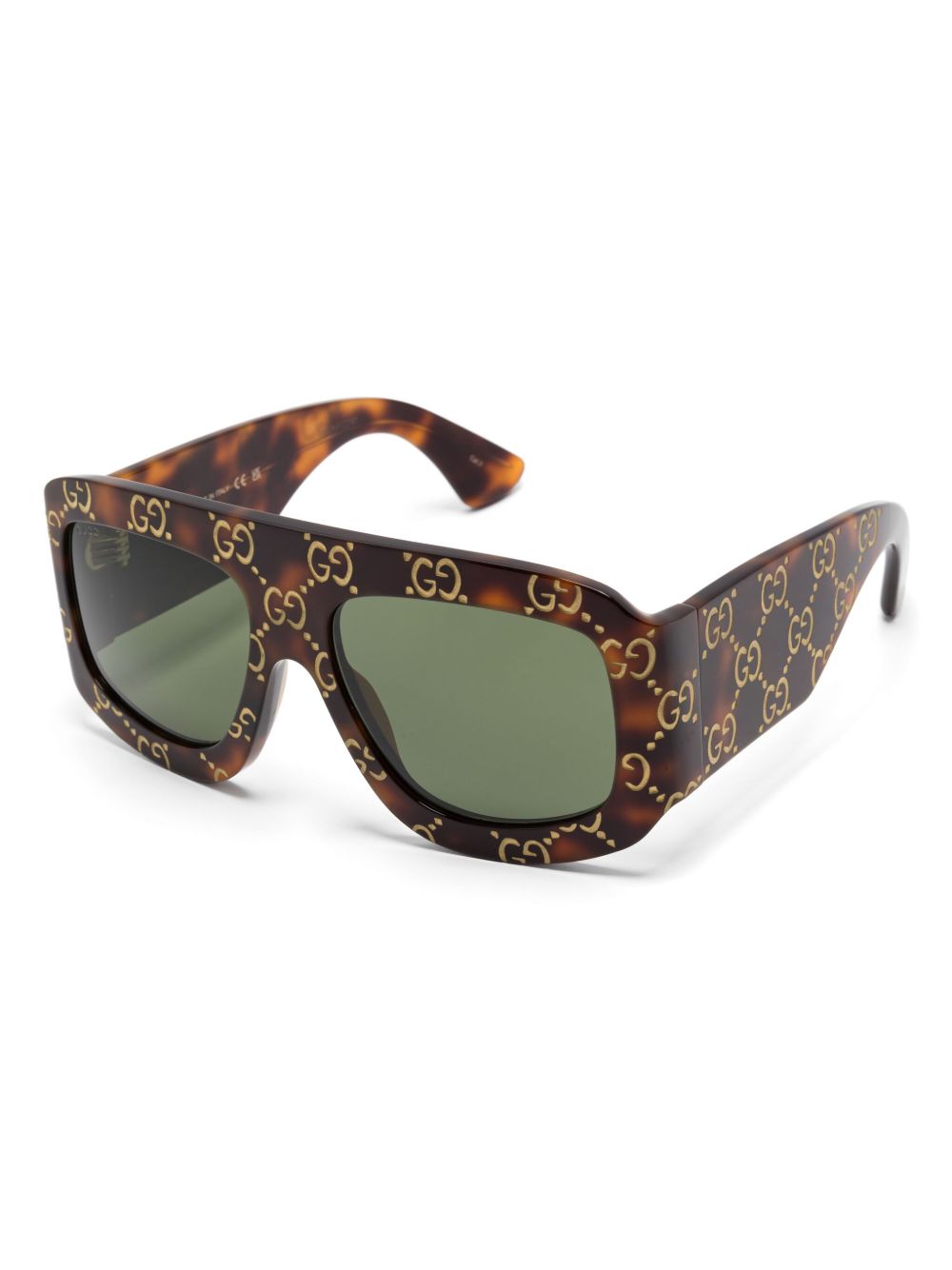 Gucci Pre-Owned Zonnebril met GG-monogram - Bruin