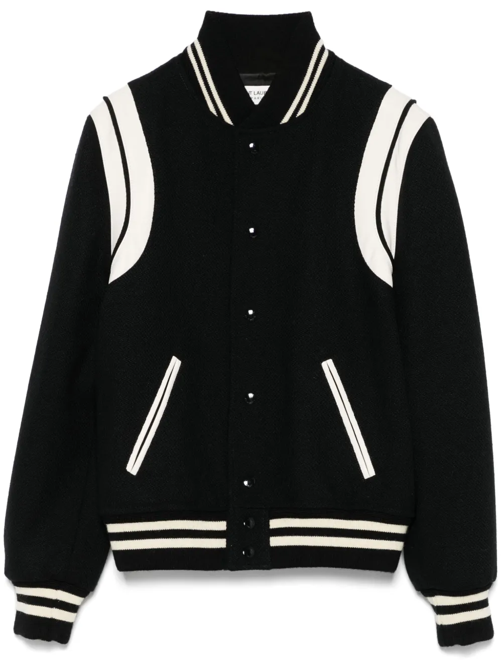 two-tone varsity jacket