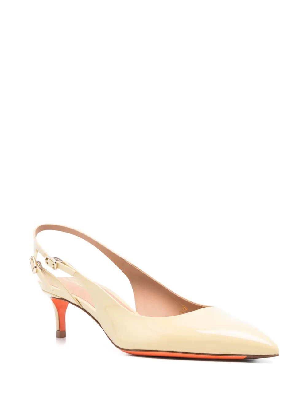 Santoni 45mm leather pumps Yellow