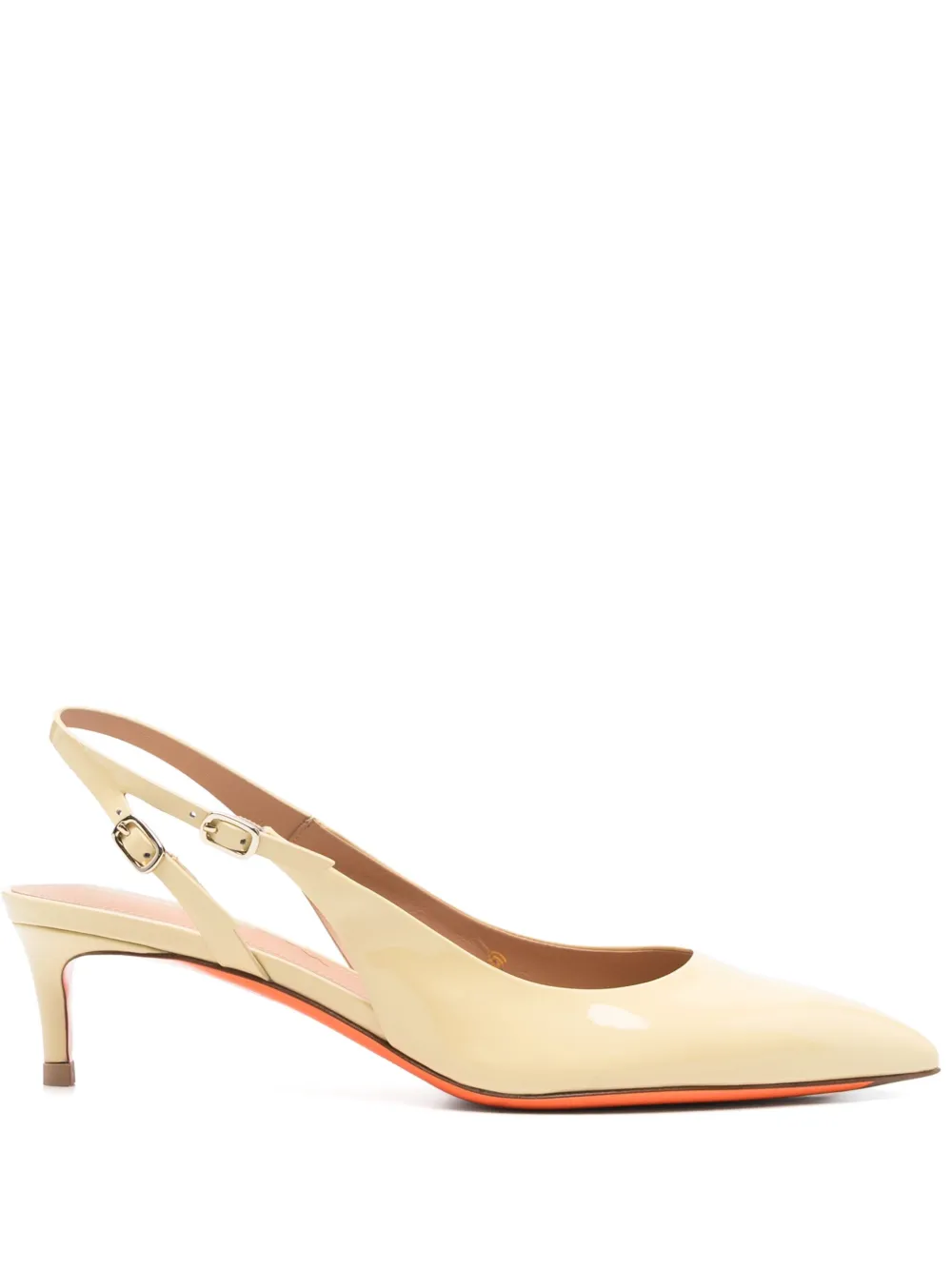 Santoni 45mm leather pumps Yellow