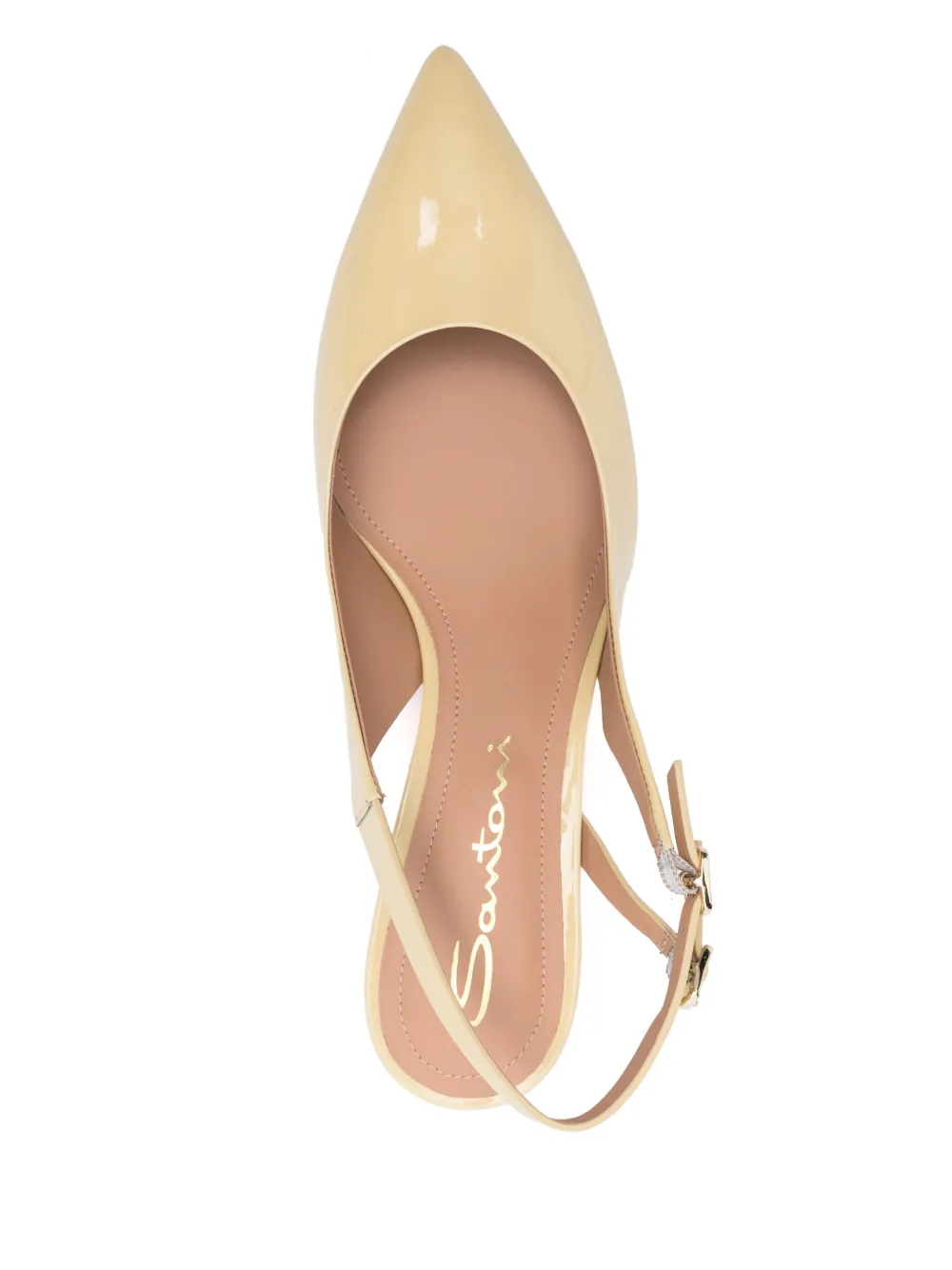 Santoni 45mm leather pumps Yellow