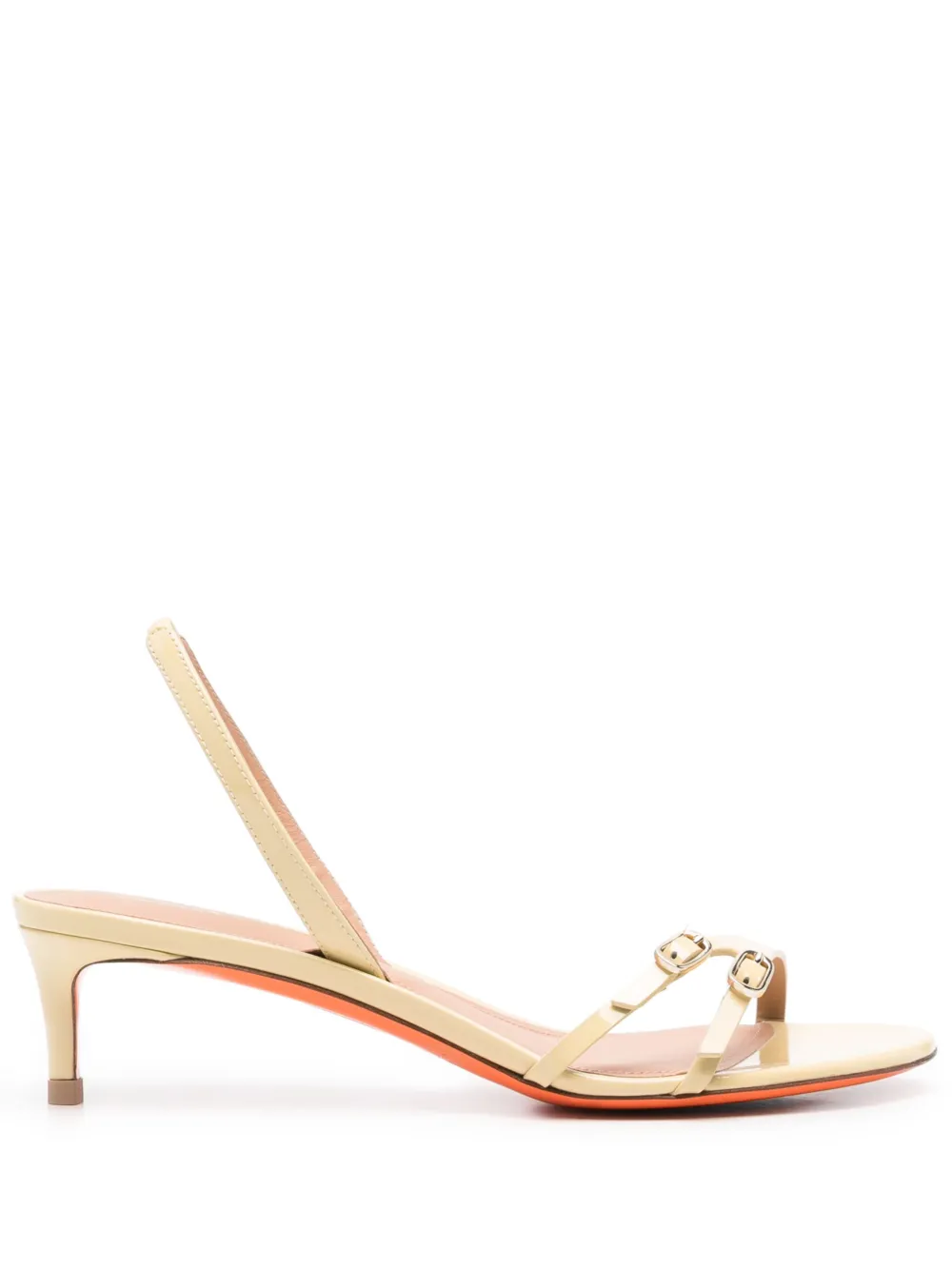 Santoni 50mm leather sandals Yellow