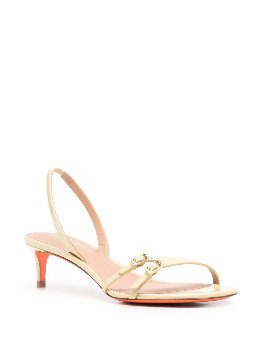 Santoni 50mm leather sandals Yellow