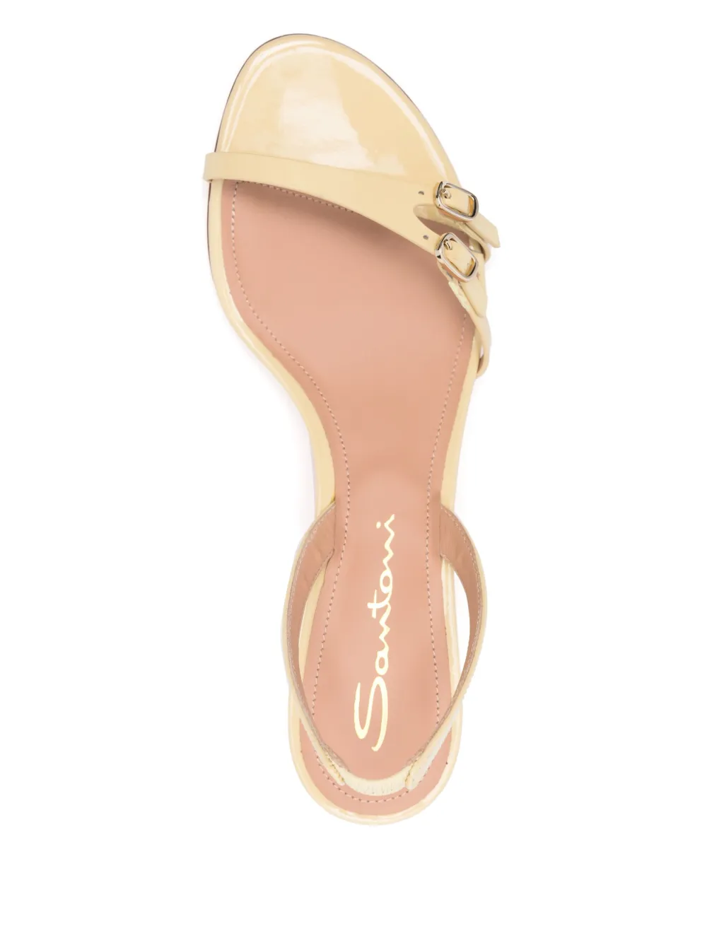 Santoni 50mm leather sandals Yellow