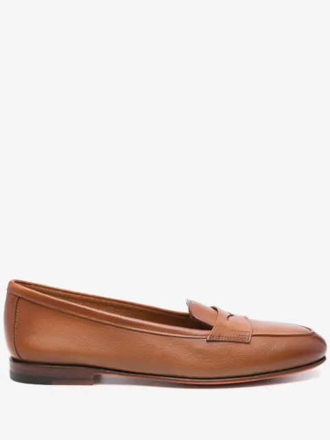Santoni leather loafers