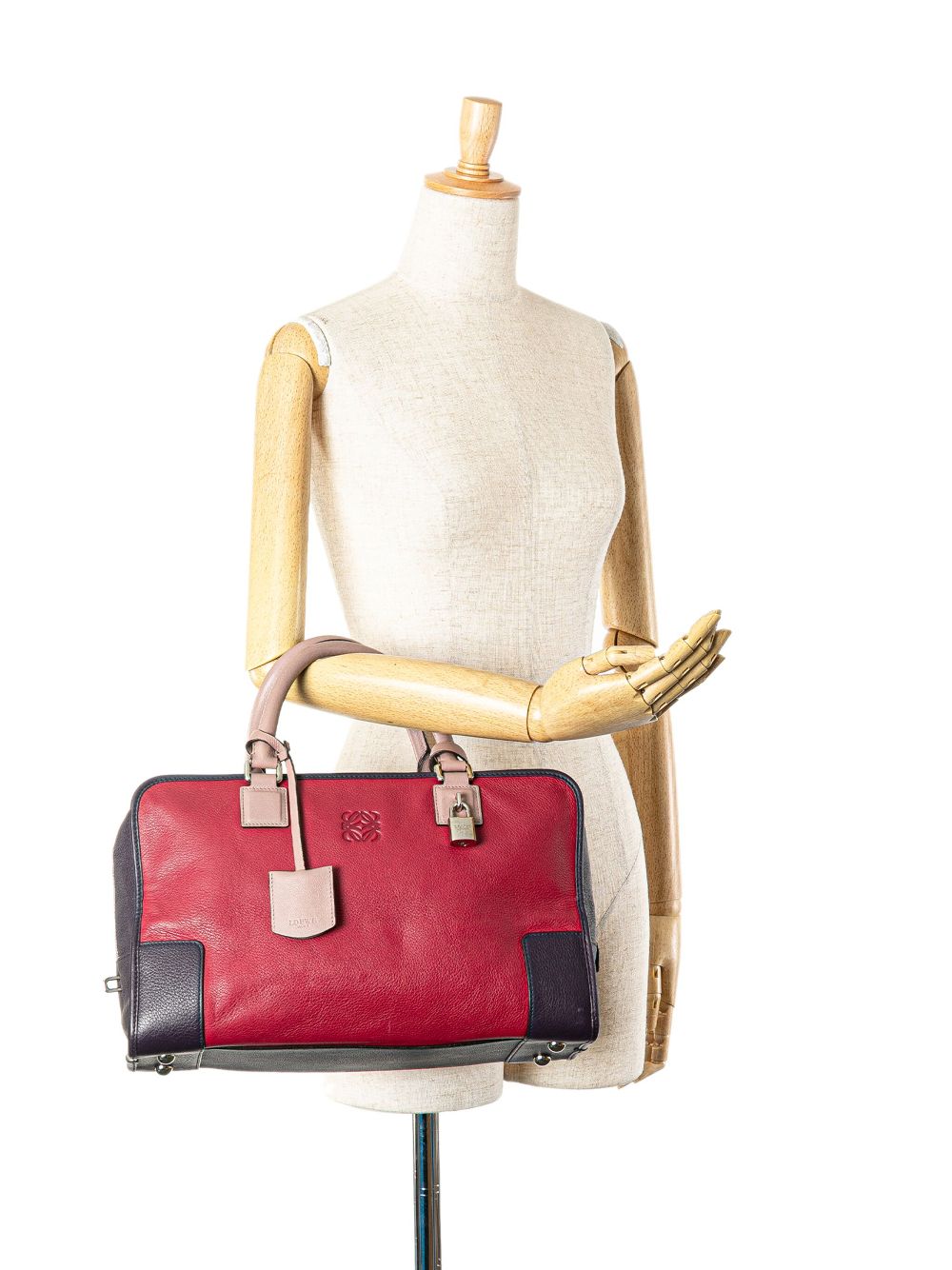 Loewe Pre-Owned 2014 Amazona 36 driekleurige leren handtas - Rood