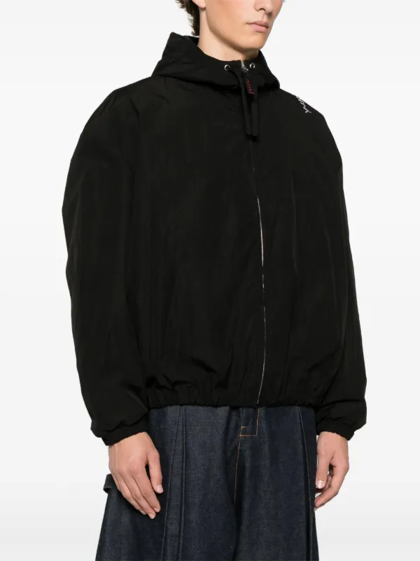 ジャケット・アウター marni hooded mods coat jacket archive Marni Crinkled Hooded Jacket | Black | FARFETCH CA