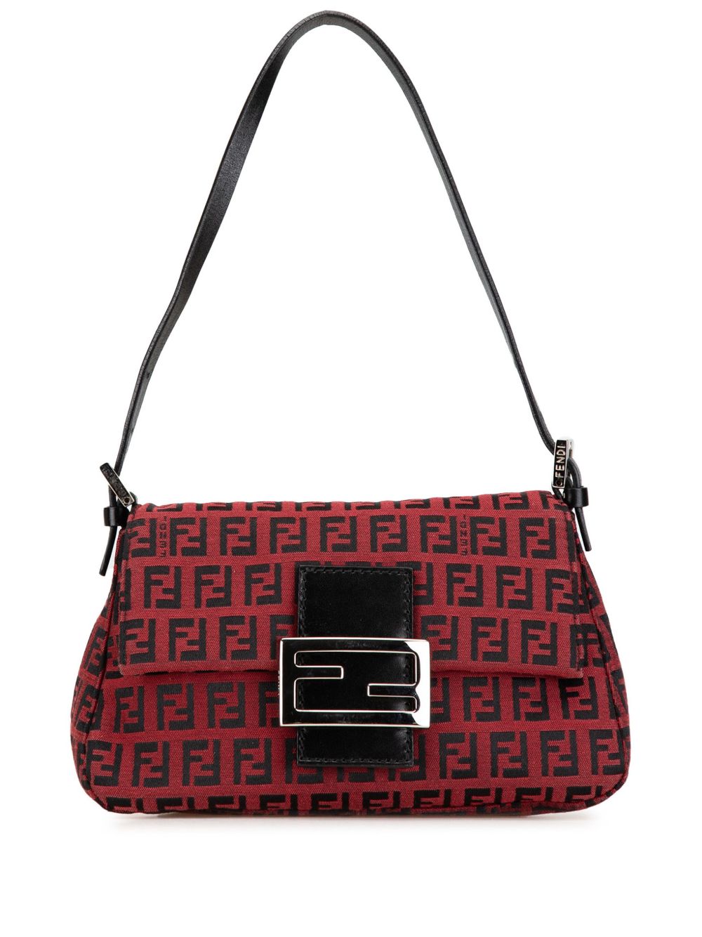 Fendi Pre-Owned 2000-2010 Mini Zucchino Canvas Bagbaguette shoulder bag - Red