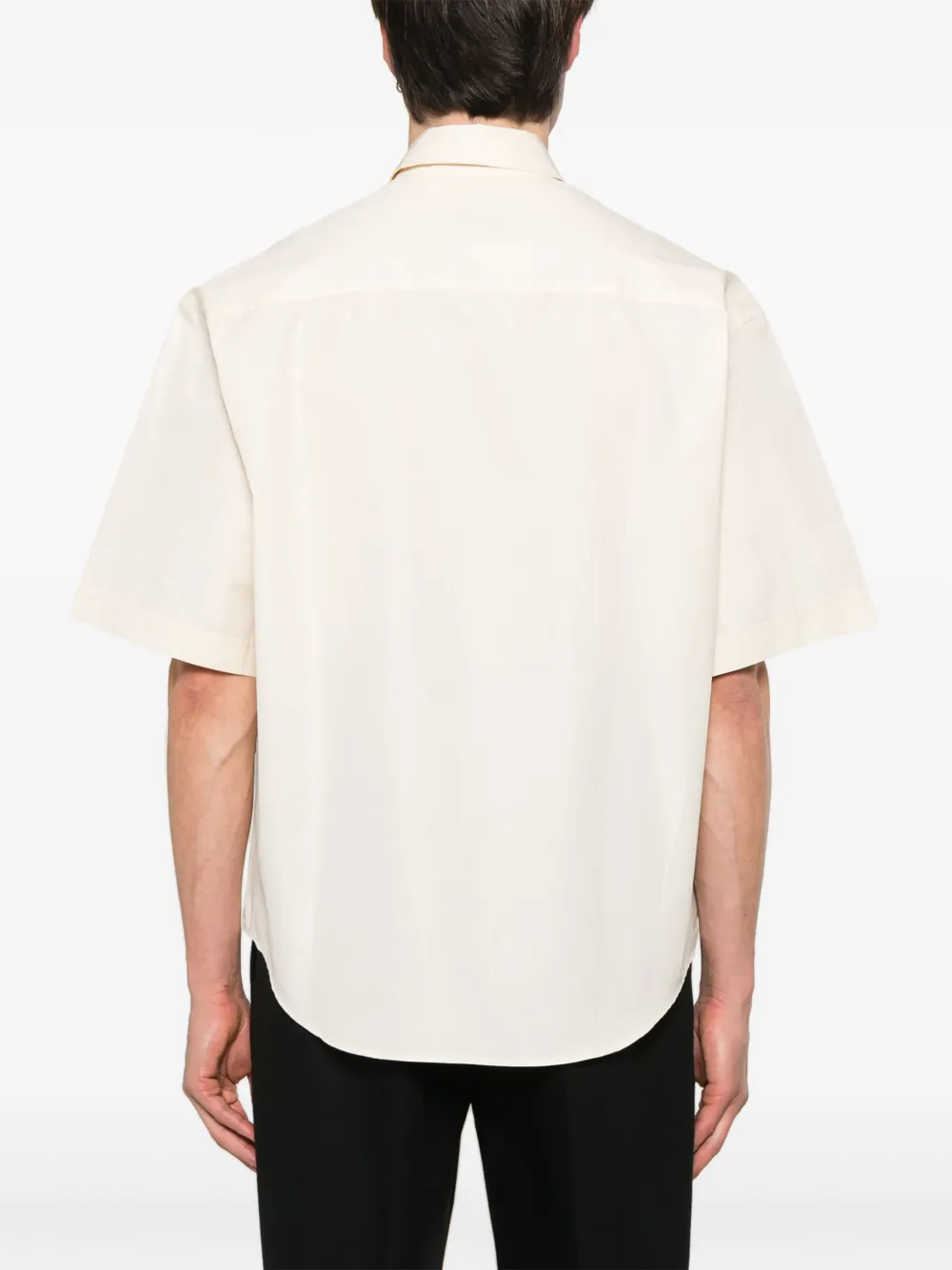AMI Paris Overhemd met geborduurd logo Beige