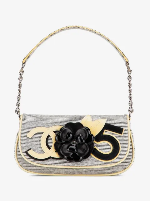 CHANEL Pre-Owned 2005-2006 Canvas Camellia CC No. 5 shoulder bag