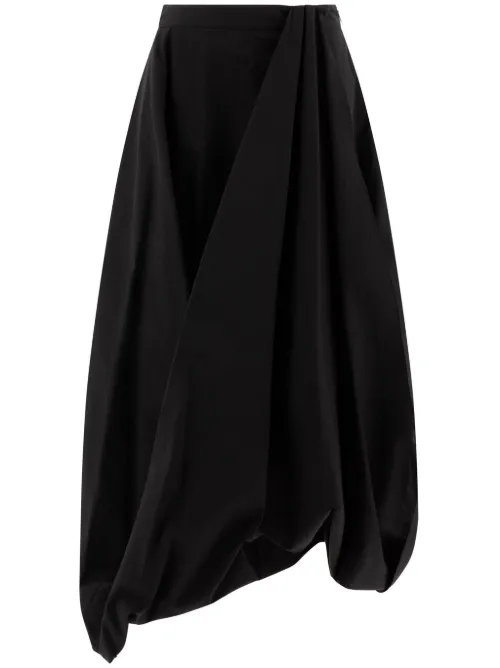 Jupe mi-longue à design drapé - Brunello Cucinelli - Modalova