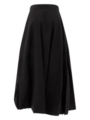 ワンピース BRUNELLO CUCINELLI Women Mid Skirts M0F79A5092C101 Black Brunello Cucinelli - Volcano Crispy Silk Circle Skirt