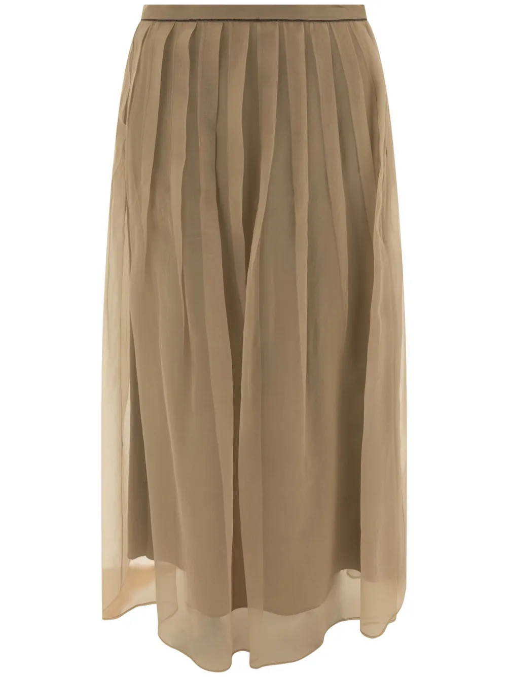Brunello Cucinelli Midi-plooirok Beige