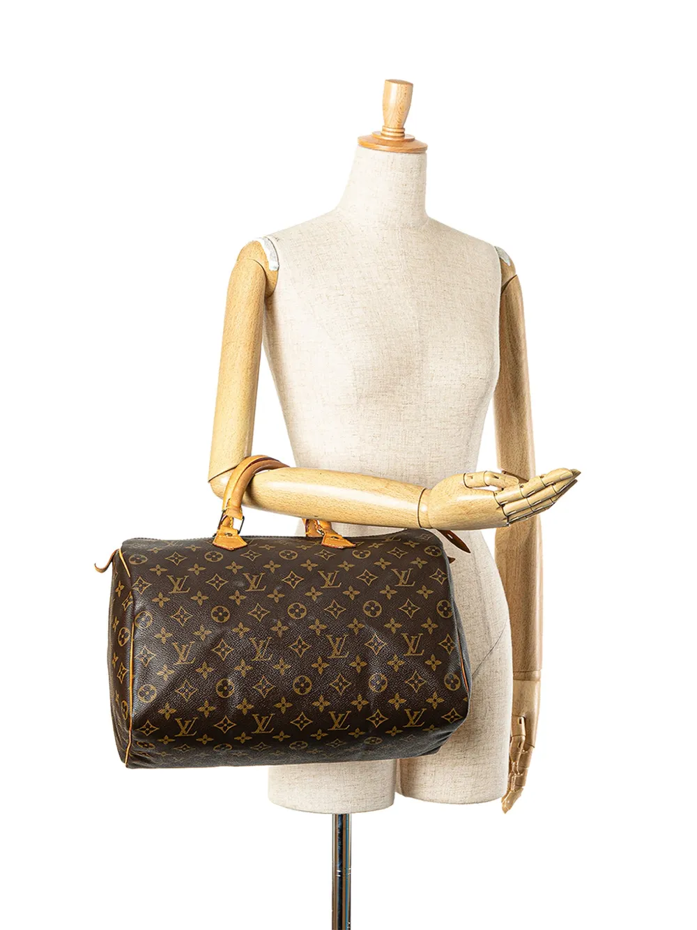 Louis Vuitton Pre-Owned 2004 Speedy 35 Boston tas met monogram - Bruin