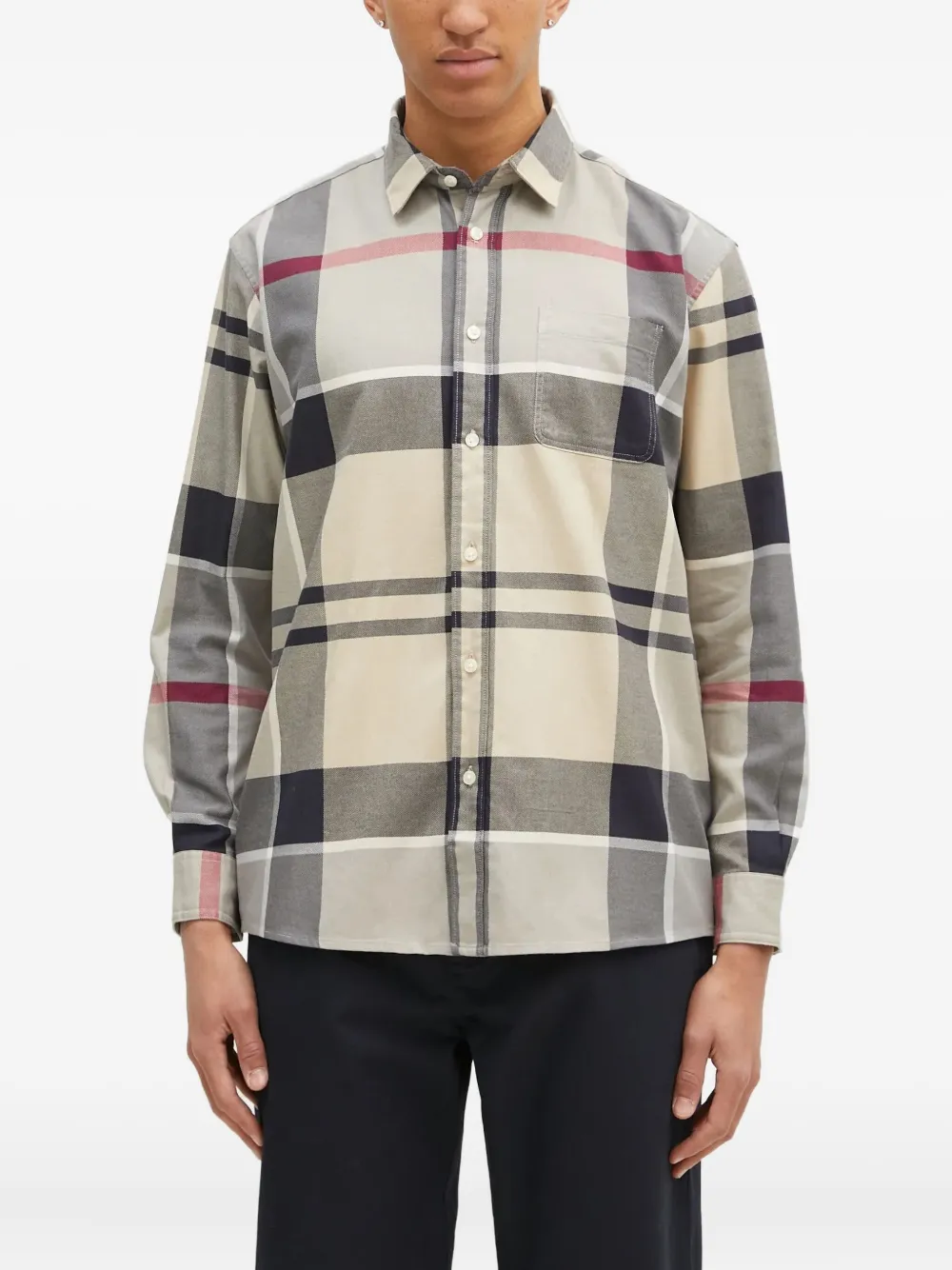 Barbour checked cotton shirt | Neutrals | Image 1