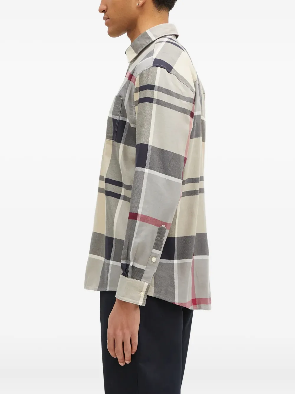 Barbour Geruit katoenen overhemd Beige