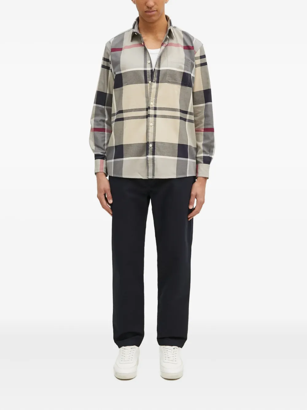 Barbour Geruit katoenen overhemd - Beige