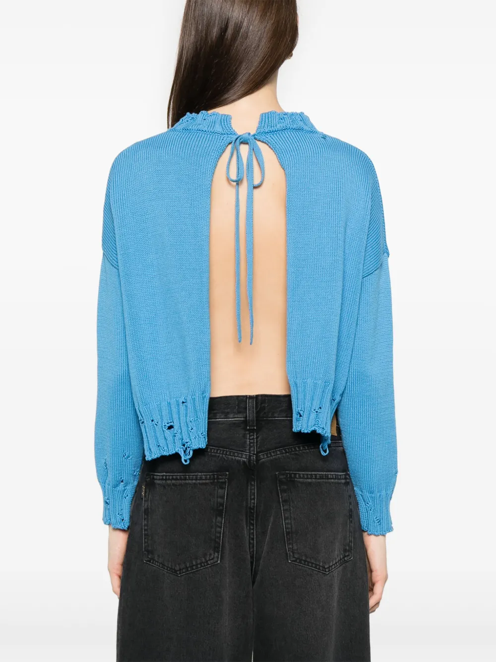Marni Gedrapeerde katoenen trui Blauw