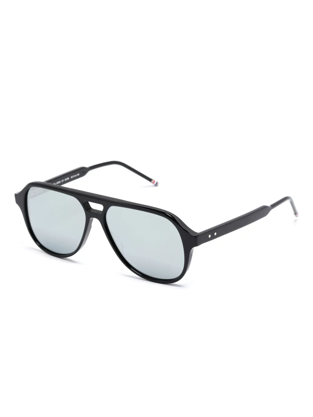 Thom Browne Eyewear Zonnebril met piloten montuur - Zwart