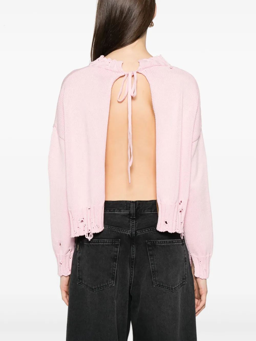 Marni Gedrapeerde katoenen trui Roze