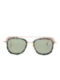Thom Browne Eyewear tortoiseshell-effect sunglasses - Pink